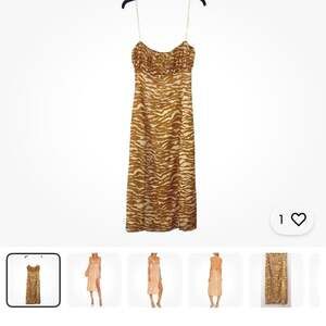 Camila Coelho Bailee Midi Slip Dress Size L Brown Zebra Print